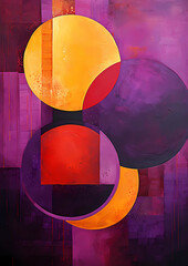 purple circles backdrop, modern and creative colorful background, beautiful colors, trendy pattern