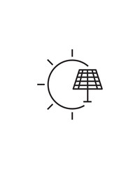 solar penal icon, vector best line icon.