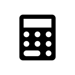 Calculator icon vector. Savings, finances sign isolated on white, economy concept, Trendy Flat style for graphic design, Web site, UI.