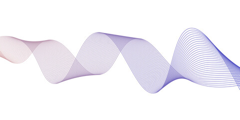 abstract red blue wave, geometric DNA texture background, Vector illustration. Wave with lines created using blend tool. Curved wavy line.