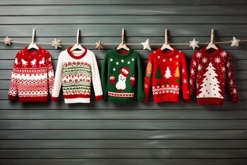 Cozy Christmas Sweaters Background