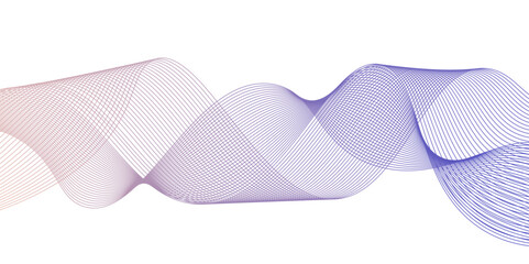 abstract red blue wave, geometric DNA texture background, Vector illustration. Wave with lines created using blend tool. Curved wavy line.