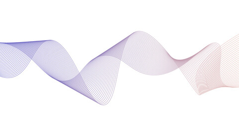 abstract red blue wave, geometric DNA texture background, Vector illustration. Wave with lines created using blend tool. Curved wavy line.