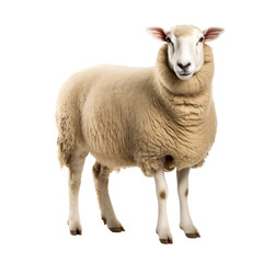 a sheep standing on a black background