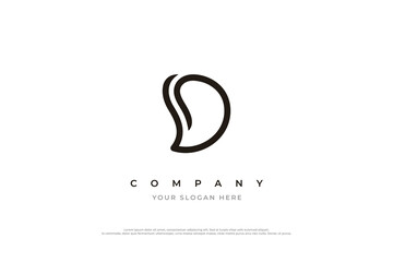 Minimal Initial Letter SD Logo Design Vector Template