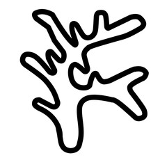 Fototapeta premium coral outline 