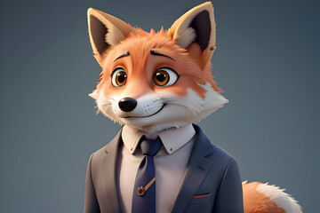 fox in suit