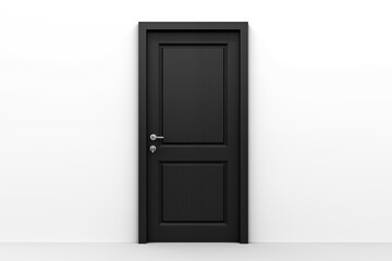 Black Door in a White Room