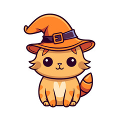 Witch cat vector clipart. Good for fashion fabrics, children’s clothing, T-shirts, postcards, email header, wallpaper, banner, events, covers, advertising, and more.