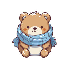 Winter bear vector clipart. Good for fashion fabrics, children’s clothing, T-shirts, postcards, email header, wallpaper, banner, events, covers, advertising, and more.