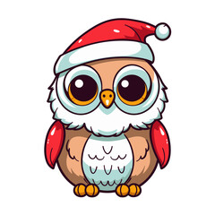 Christmas owl vector clipart. Good for fashion fabrics, children’s clothing, T-shirts, postcards, email header, wallpaper, banner, events, covers, advertising, and more.