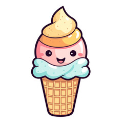 Ice-cream  vector clipart. Good for fashion fabrics, children’s clothing, T-shirts, postcards, email header, wallpaper, banner, events, covers, advertising, and more.