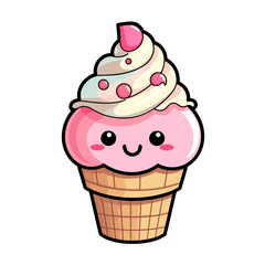 Cute Christmas ice-cream vector clipart. Good for fashion fabrics, children’s clothing, T-shirts, postcards, email header, wallpaper, banner, events, covers, advertising, and more.