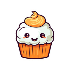 Cupcake  vector clipart. Good for fashion fabrics, children’s clothing, T-shirts, postcards, email header, wallpaper, banner, events, covers, advertising, and more.