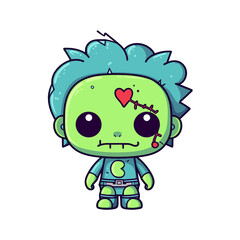 Cute scary toy Halloween character vector clipart. Good for fashion fabrics, children’s clothing, T-shirts, postcards, email header, wallpaper, banner, events, covers, advertising, and more.