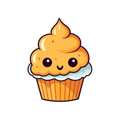 Autumn fall cupcake vector clipart. Good for fashion fabrics, children’s clothing, T-shirts, postcards, email header, wallpaper, banner, events, covers, advertising, and more.