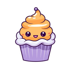 Autumn fall cupcake vector clipart. Good for fashion fabrics, children’s clothing, T-shirts, postcards, email header, wallpaper, banner, events, covers, advertising, and more.