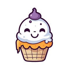 Cute scary cupcake vector clipart. Good for fashion fabrics, children’s clothing, T-shirts, postcards, email header, wallpaper, banner, events, covers, advertising, and more.