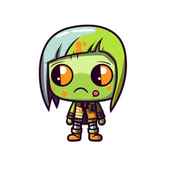 Cute scary toy Halloween character vector clipart. Good for fashion fabrics, children’s clothing, T-shirts, postcards, email header, wallpaper, banner, events, covers, advertising, and more.