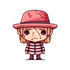 Cute scary toy Halloween character vector clipart. Good for fashion fabrics, children’s clothing, T-shirts, postcards, email header, wallpaper, banner, events, covers, advertising, and more.