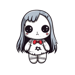 Scary toy vector clipart. Good for fashion fabrics, children’s clothing, T-shirts, postcards, email header, wallpaper, banner, events, covers, advertising, and more.