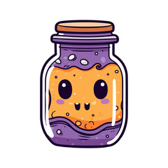 Scary jar vector clipart. Good for fashion fabrics, children’s clothing, T-shirts, postcards, email header, wallpaper, banner, events, covers, advertising, and more.