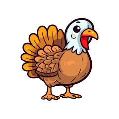 Cute turkey vector clipart. Good for fashion fabrics, children’s clothing, T-shirts, postcards, email header, wallpaper, banner, events, covers, advertising, and more.