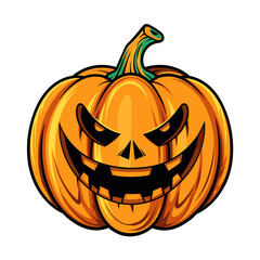 Scary pumpkin vector clipart. Good for fashion fabrics, children’s clothing, T-shirts, postcards, email header, wallpaper, banner, events, covers, advertising, and more.