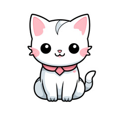 Cute cat vector clipart. Good for fashion fabrics, children’s clothing, T-shirts, postcards, email header, wallpaper, banner, events, covers, advertising, and more.