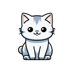 Cute cat vector clipart. Good for fashion fabrics, children’s clothing, T-shirts, postcards, email header, wallpaper, banner, events, covers, advertising, and more.