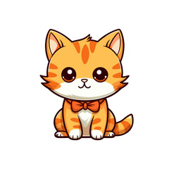 Cute ginger cat vector clipart. Good for fashion fabrics, children’s clothing, T-shirts, postcards, email header, wallpaper, banner, events, covers, advertising, and more.