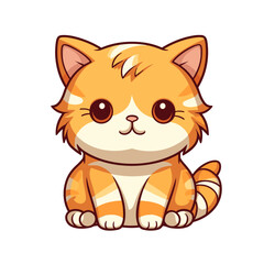 Cute ginger cat vector clipart. Good for fashion fabrics, children’s clothing, T-shirts, postcards, email header, wallpaper, banner, events, covers, advertising, and more.
