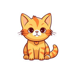 Cute ginger cat vector clipart. Good for fashion fabrics, children’s clothing, T-shirts, postcards, email header, wallpaper, banner, events, covers, advertising, and more.