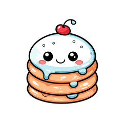Pancake vector clipart. Good for fashion fabrics, children’s clothing, T-shirts, postcards, email header, wallpaper, banner, events, covers, advertising, and more.