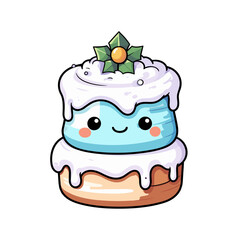 Winter cake vector clipart. Good for fashion fabrics, children’s clothing, T-shirts, postcards, email header, wallpaper, banner, events, covers, advertising, and more.