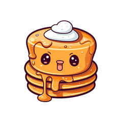 Pancake  vector clipart. Good for fashion fabrics, children’s clothing, T-shirts, postcards, email header, wallpaper, banner, events, covers, advertising, and more.