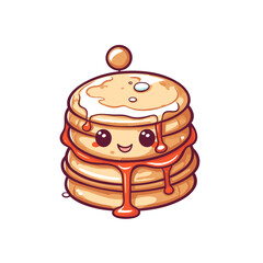 Pancake vector clipart. Good for fashion fabrics, children’s clothing, T-shirts, postcards, email header, wallpaper, banner, events, covers, advertising, and more.