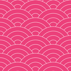 Pink Japanese wave pattern background. Japanese seamless pattern vector. Waves background illustration. for clothing, wrapping paper, backdrop, background, gift card.