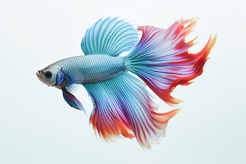 Fototapeta premium Betta Fish In White Background, Fighter Fish In White Background, Betta Fish, Fighter Fish
