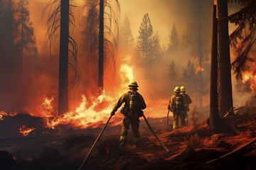 Forest Fire Suppression by Dedicated Firefighters