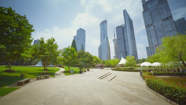 park in lujiazui financial centre, Shanghai, China