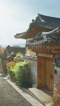 Bukchon Hanok Village in Seoul, South Korea