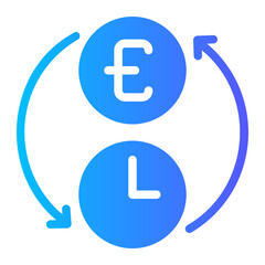 time is money gradient icon