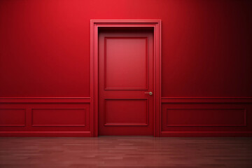 Red room and red door