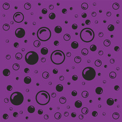 Black soap bubbles on a light purple background.