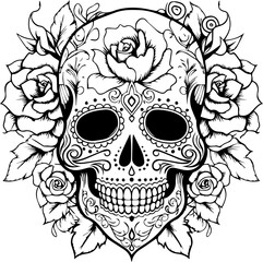 rose sugar skull