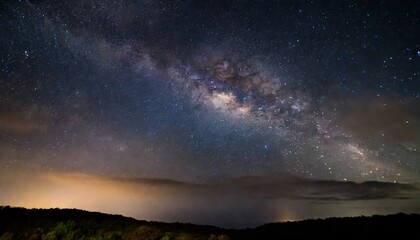The sky overlooking the Milky Way on a dark night