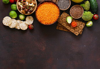 Obraz na płótnie Canvas healthy eating foods for diet super food