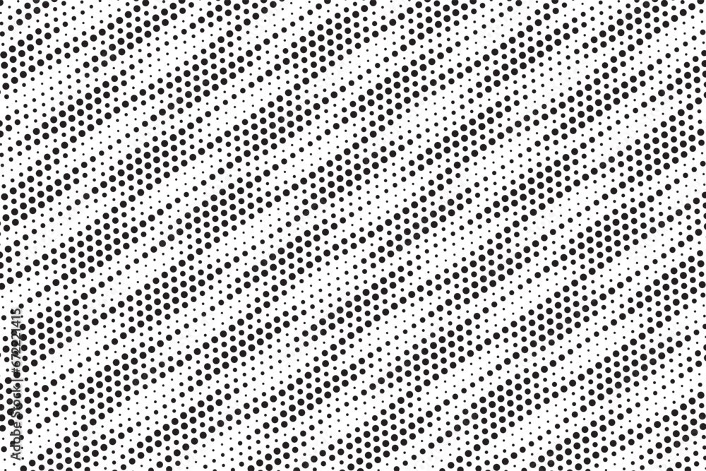 Poster Halftone effect vector background. Seamless halftone dots pattern. Dotted mosaic, sport textile texture and row holes grid vector background patterns set. Halftone wallpaper, graphic point polka.

