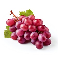 Generative AI : Fresh grapes that have not been cleaned on a white background